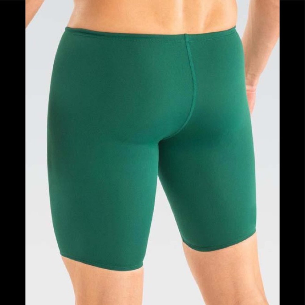 Mens jammer solid green, chlorine-resistant suit - Picture 2 of 9
